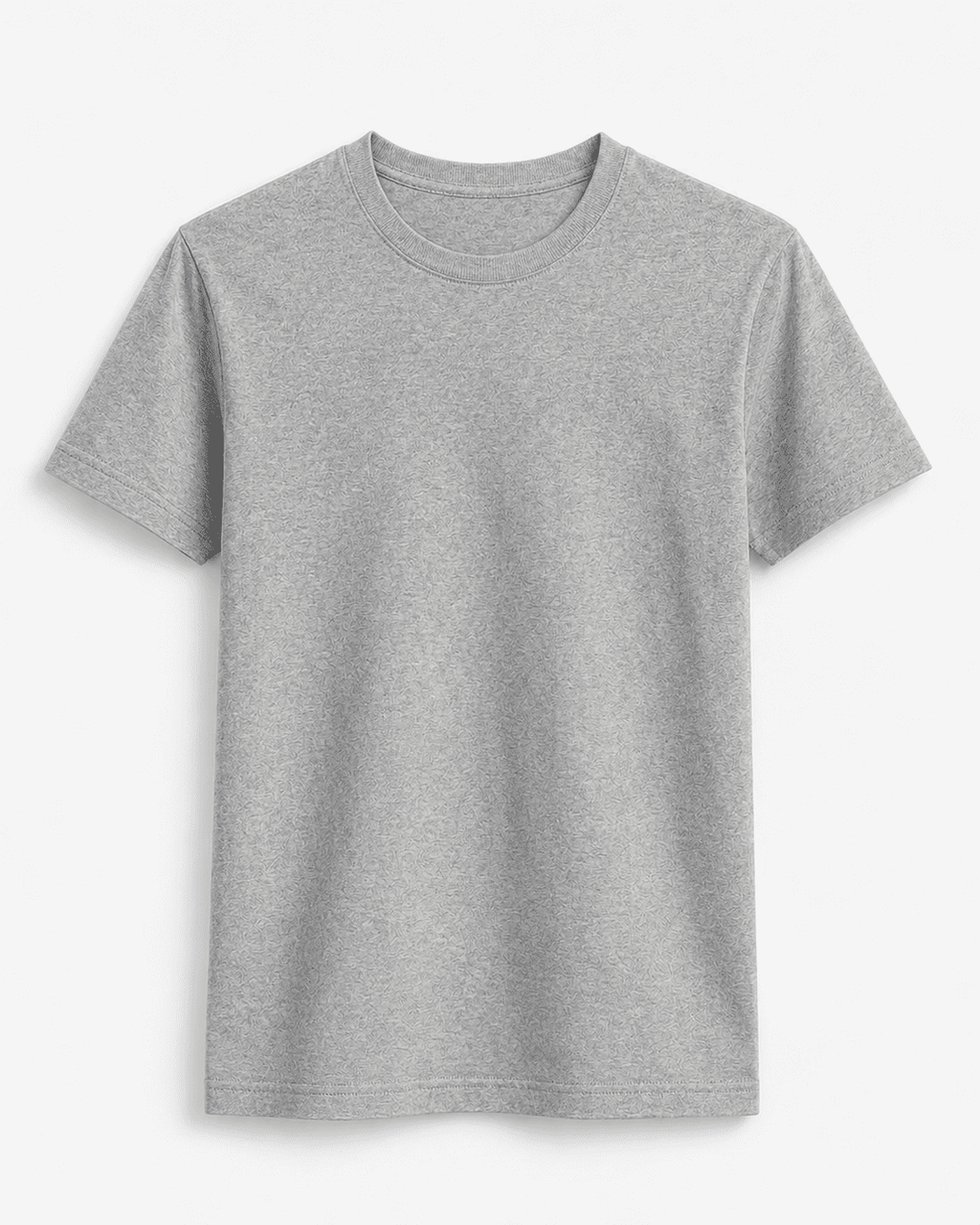 AM SIGNATURE ESSENTIAL COTTON T-SHIRT - HEATHER GREY