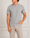 AM SIGNATURE ESSENTIAL COTTON T-SHIRT - HEATHER GREY