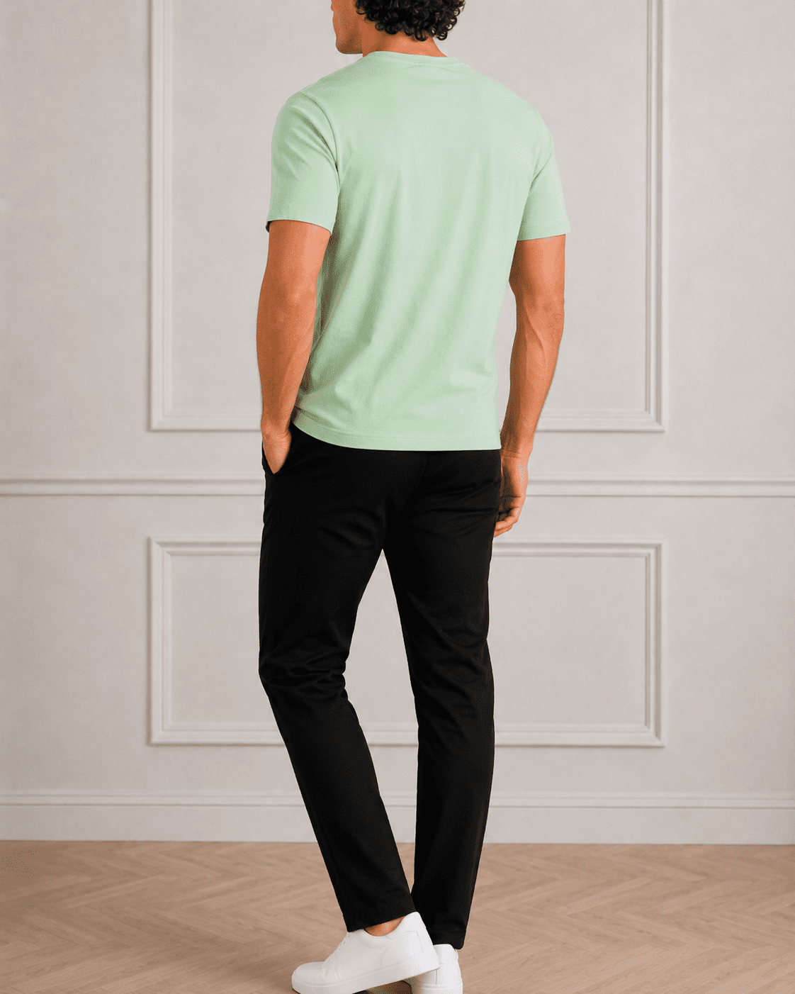 AM SIGNATURE ESSENTIAL COTTON T-SHIRT - LIGHT GREEN