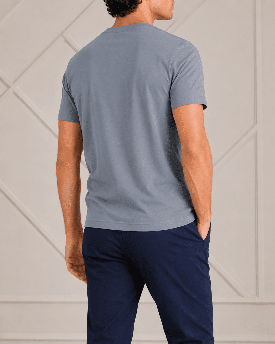 AM SIGNATURE ESSENTIAL COTTON T-SHIRT - LIGHT GREY