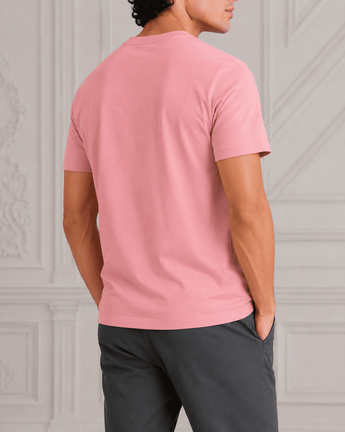 AM SIGNATURE ESSENTIAL COTTON T-SHIRT - LIGHT PINK