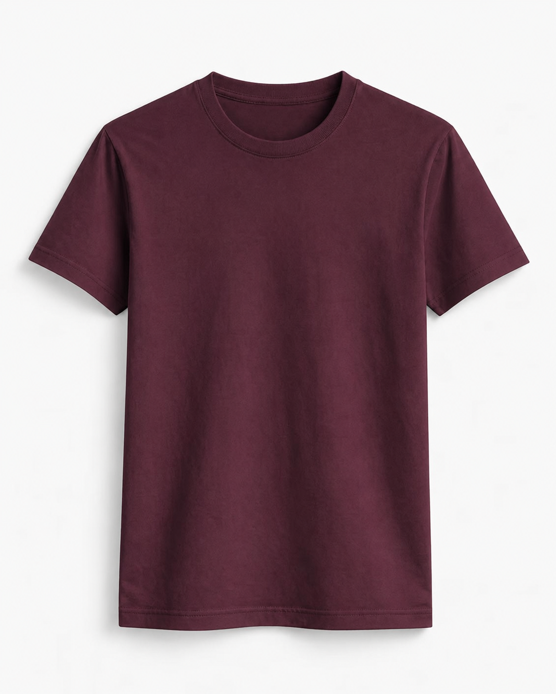 AM SIGNATURE ESSENTIAL COTTON T-SHIRT - MAROON