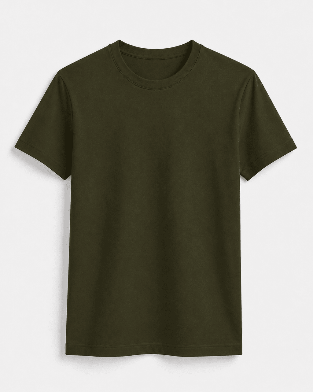 AM SIGNATURE ESSENTIAL COTTON T-SHIRT - OLIVE GREEN