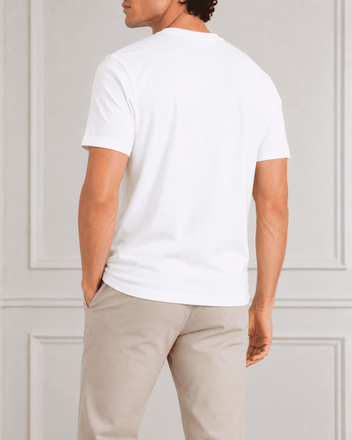 AM SIGNATURE ESSENTIAL COTTON T-SHIRT - WHITE