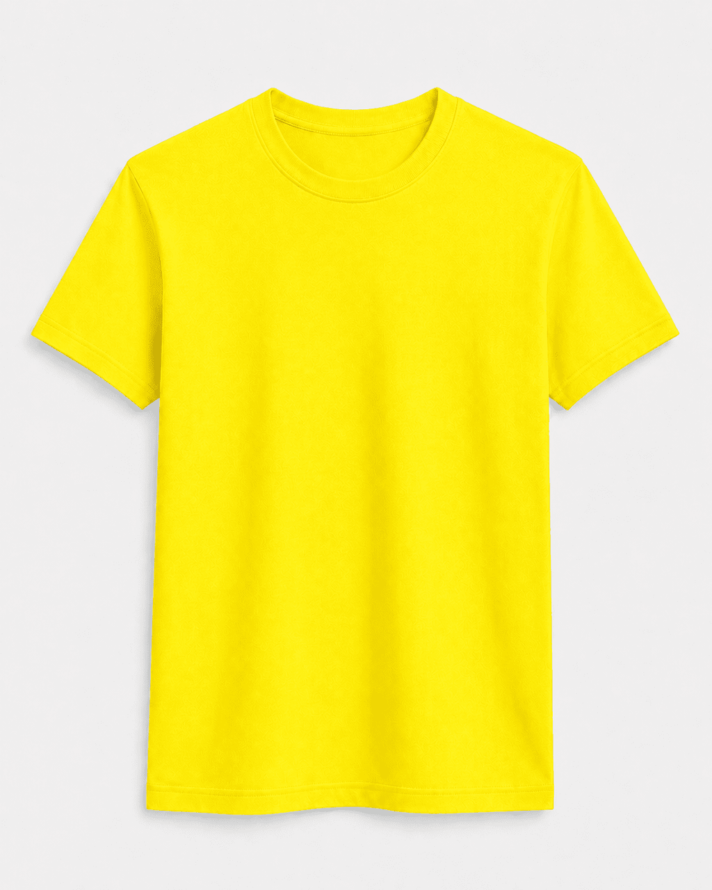 AM SIGNATURE ESSENTIAL COTTON T-SHIRT - YELLOW