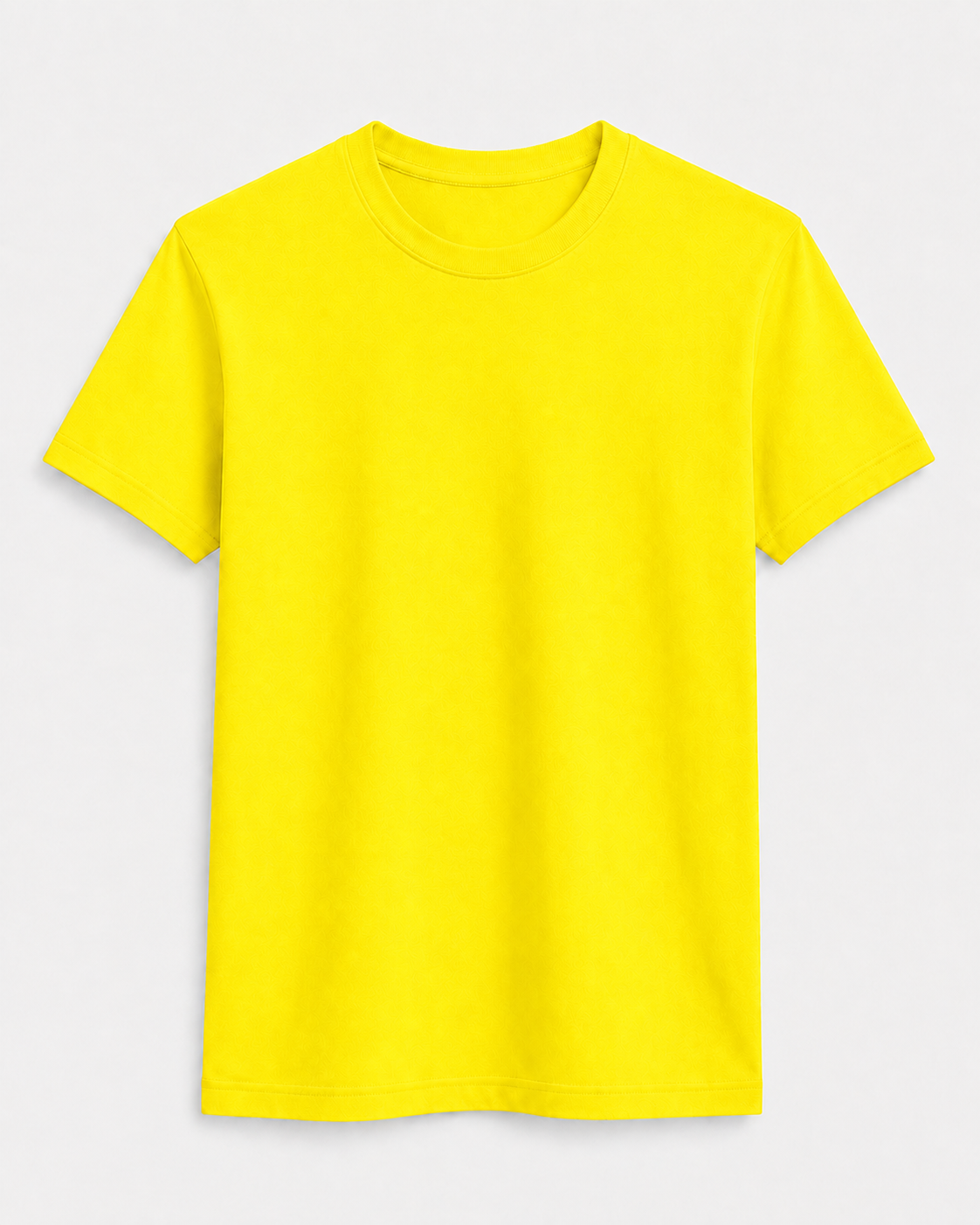 AM SIGNATURE ESSENTIAL COTTON T-SHIRT - YELLOW