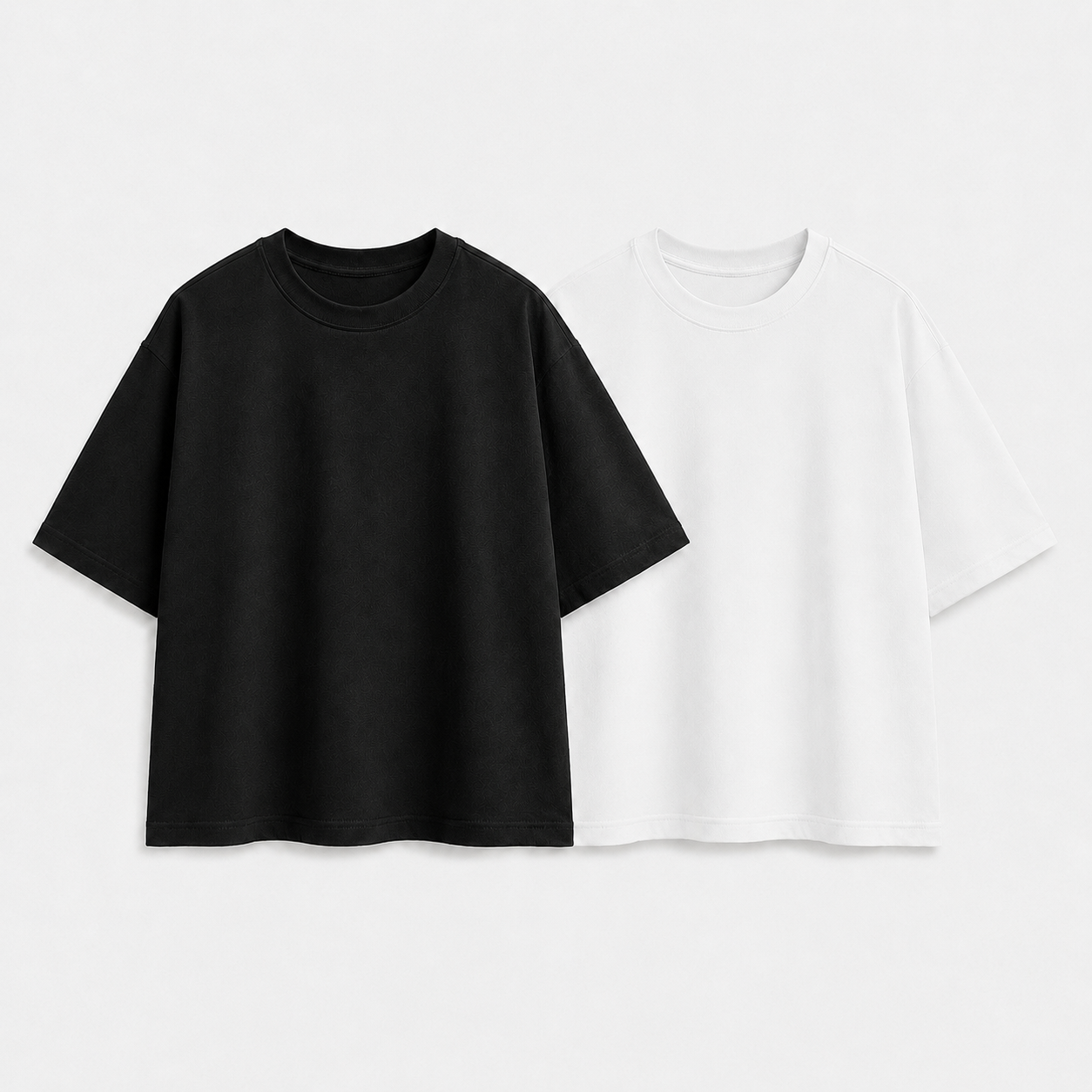 AM SIGNATURE OVERSIZED COTTON PACK OF 2 TEES - BLACK & WHITE