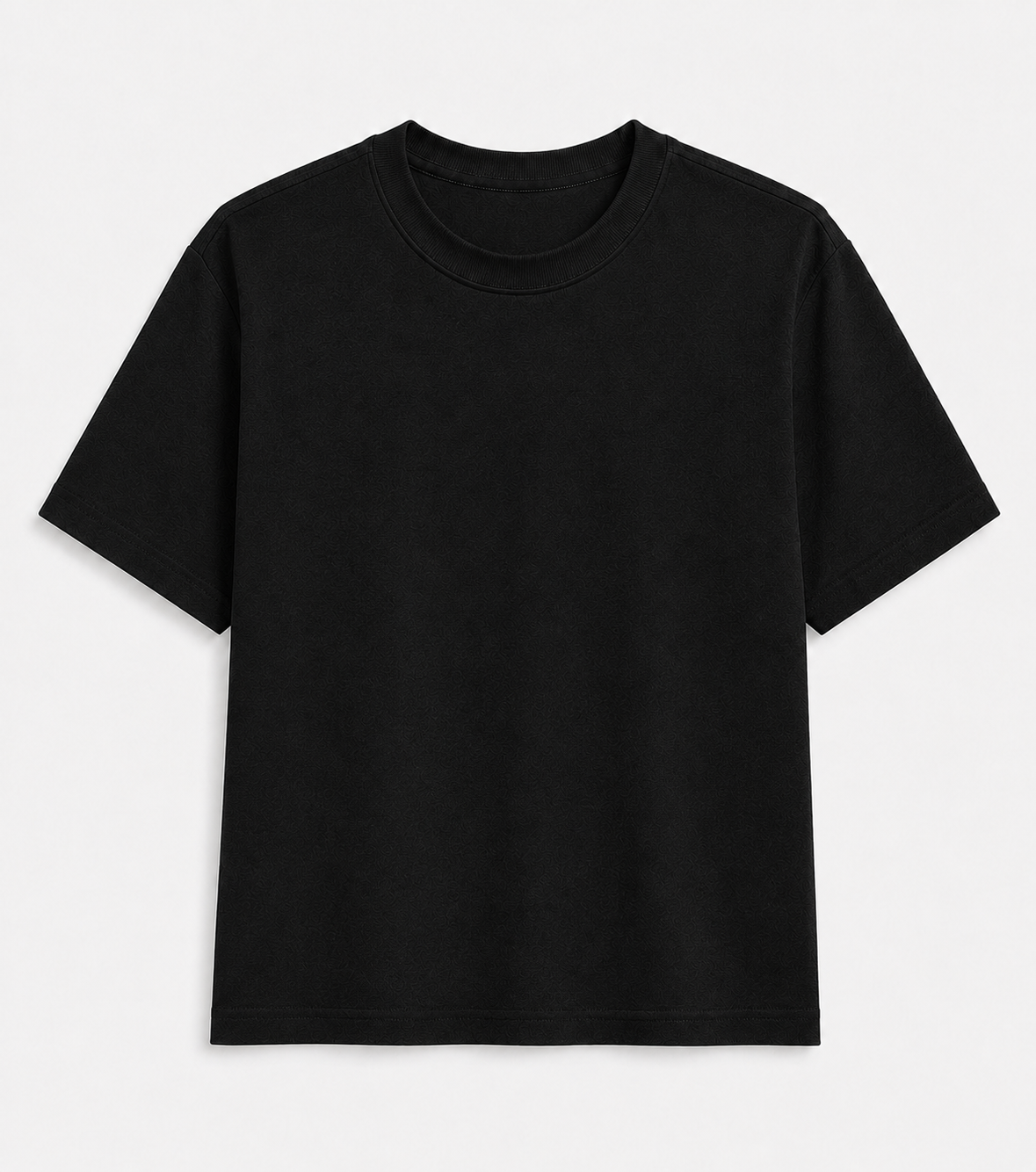 AM SIGNATURE OVERSIZED COTTON T-SHIRT - BLACK