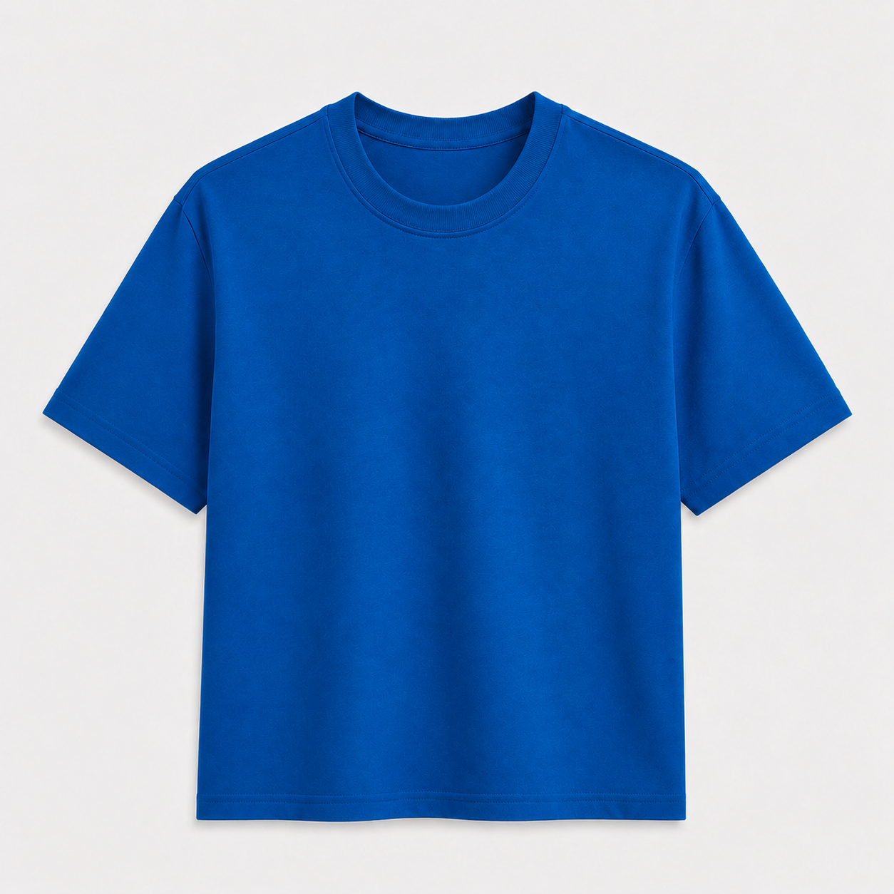 AM SIGNATURE OVERSIZED COTTON T-SHIRT - COBALT BLUE
