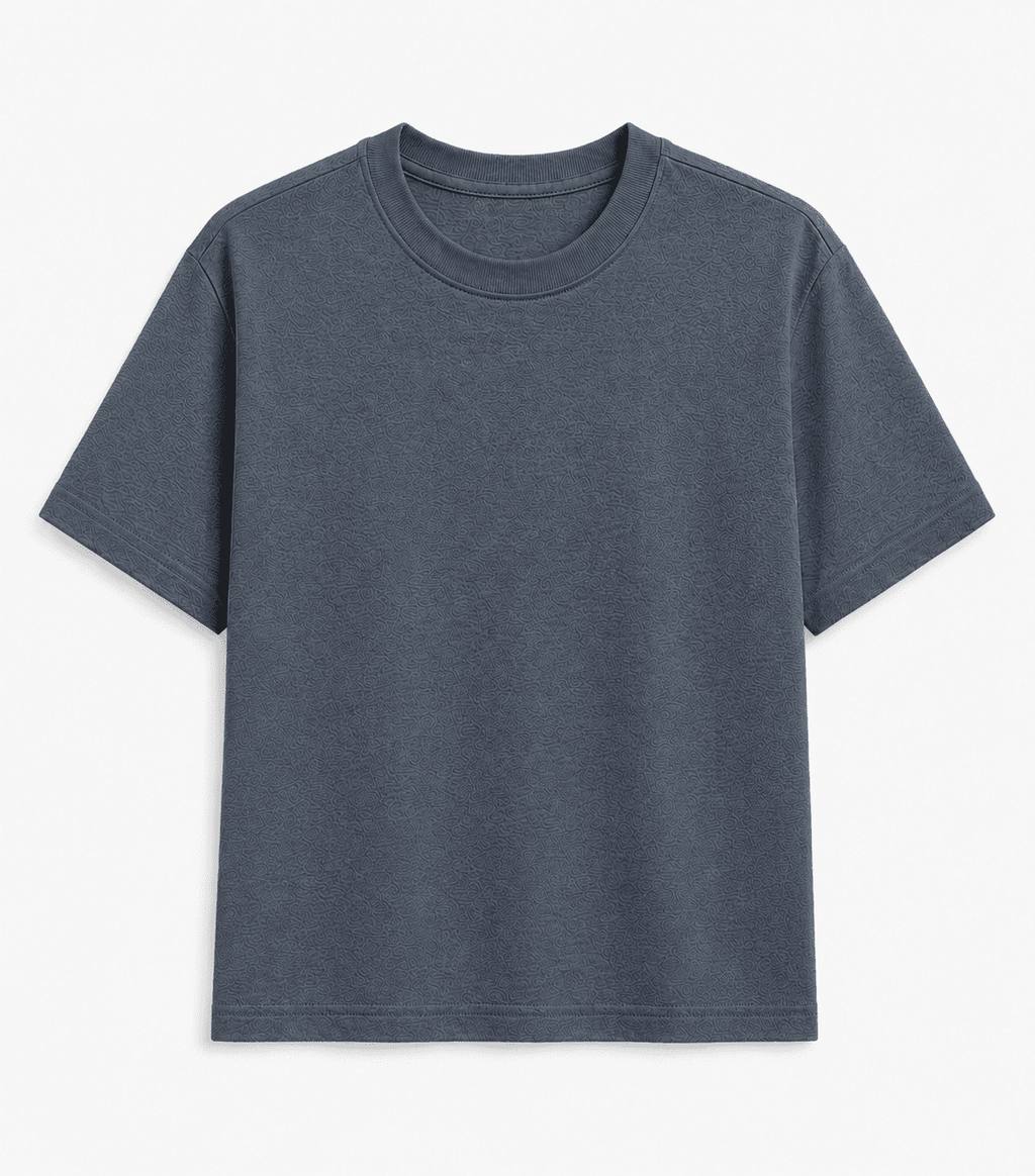 AM SIGNATURE OVERSIZED COTTON T-SHIRT - GRAPHITE GREY