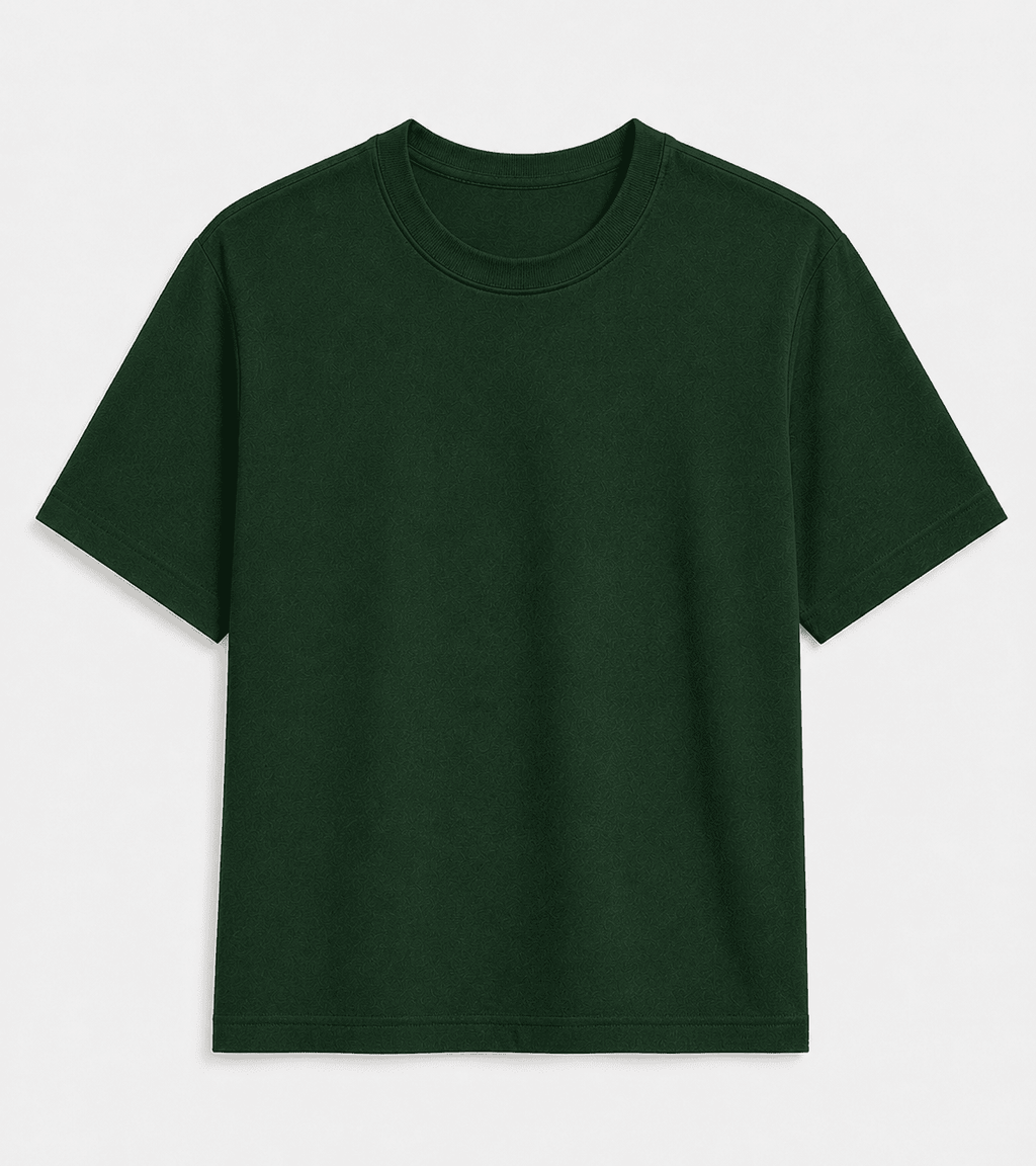 AM SIGNATURE OVERSIZED COTTON T-SHIRT - GREEN