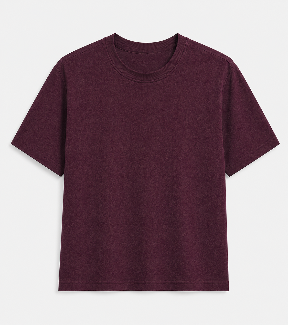 AM SIGNATURE OVERSIZED COTTON T-SHIRT - MAROON