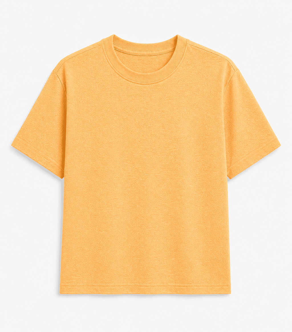 AM SIGNATURE OVERSIZED COTTON T-SHIRT - SUNSET PEACH