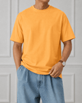 AM SIGNATURE OVERSIZED COTTON T-SHIRT - SUNSET PEACH