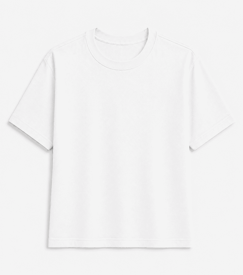 AM SIGNATURE OVERSIZED COTTON T-SHIRT - WHITE