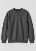 Basic Crew Neck Sweatshirt - Charcoal