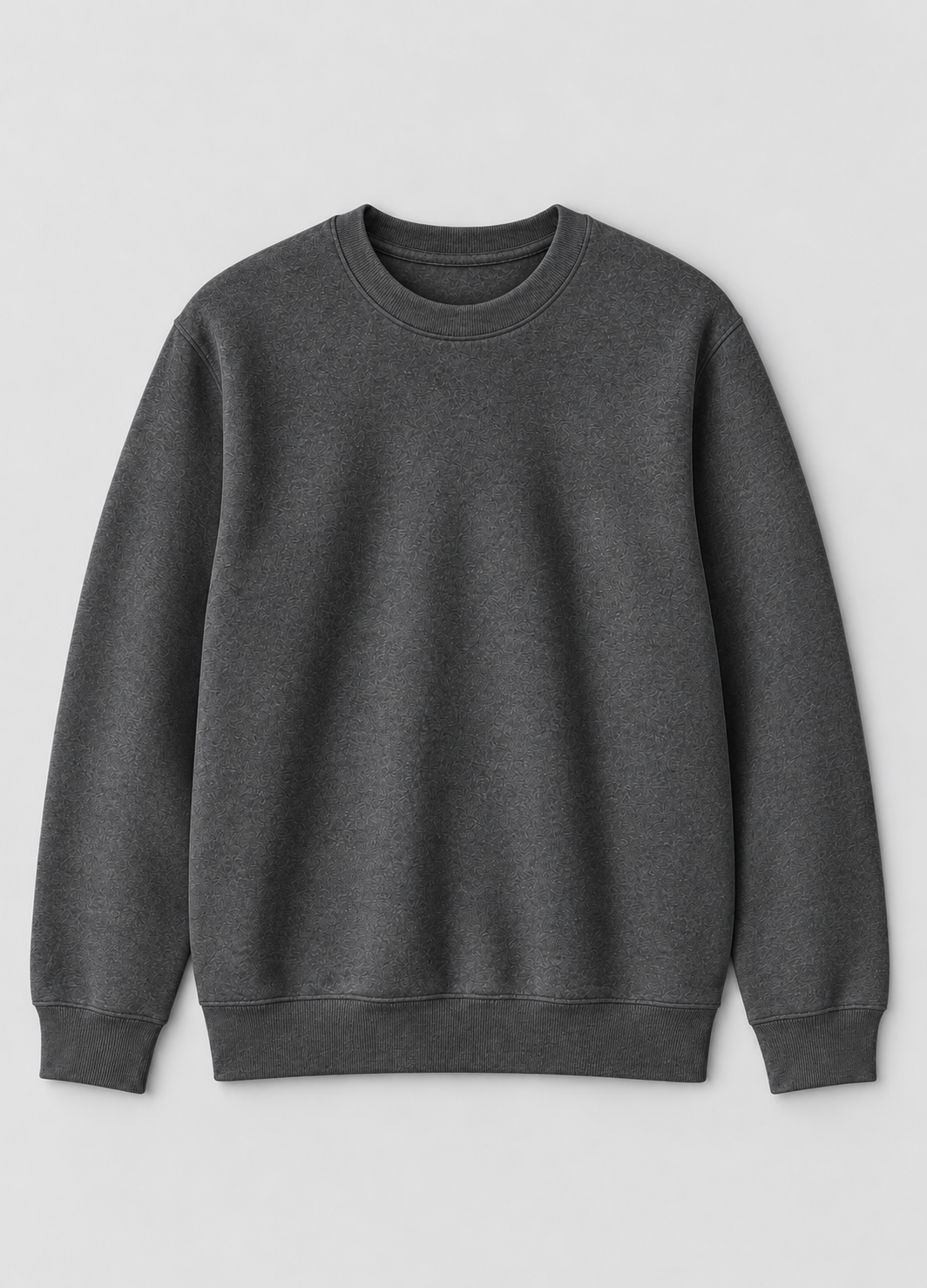 Basic Crew Neck Sweatshirt - Charcoal