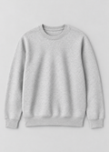 Basic Crew Neck Sweatshirt - Heather Grey