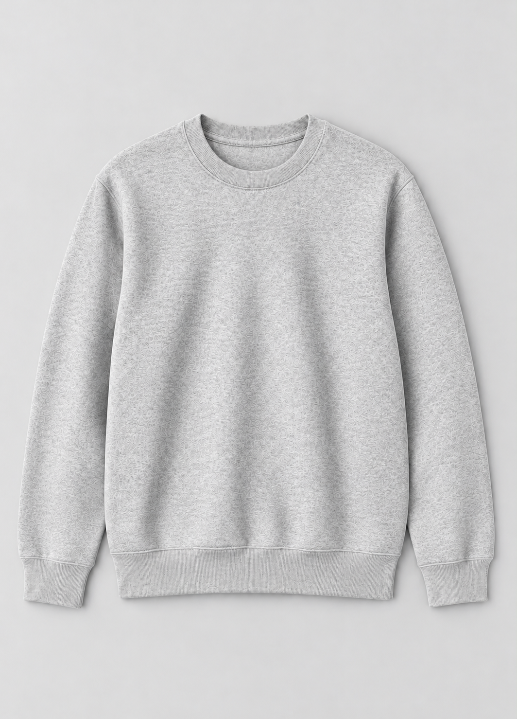 Basic Crew Neck Sweatshirt - Heather Grey