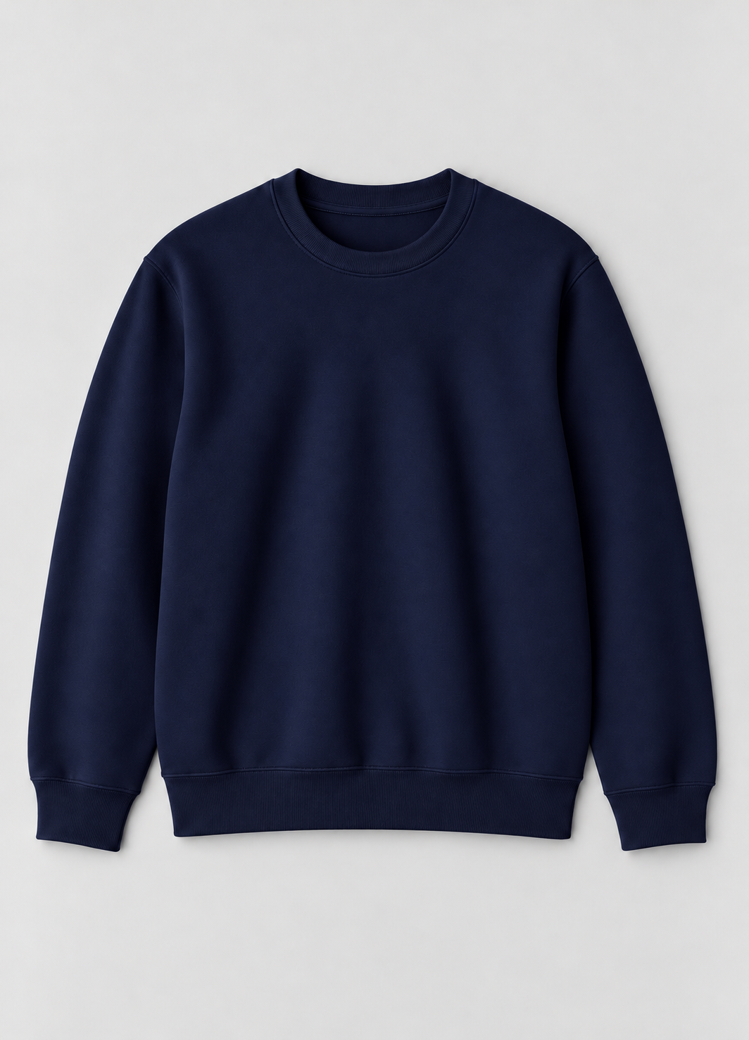 Basic Crew Neck Sweatshirt - Navy