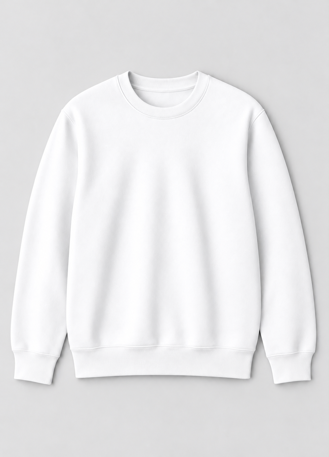 Basic Crew Neck Sweatshirt - White