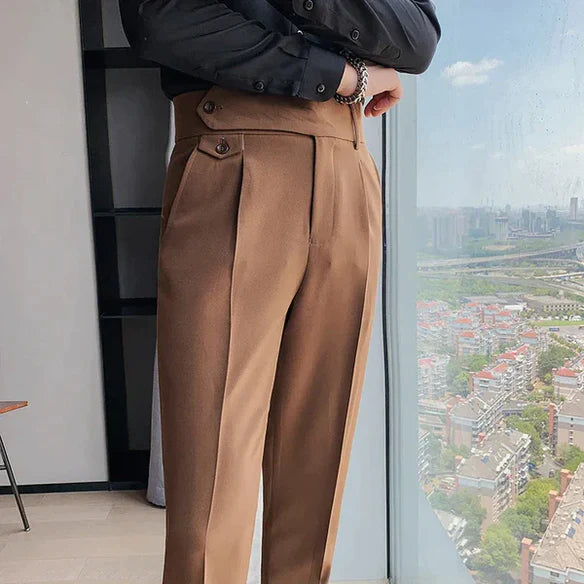 BROWN HIGH-WAIST ITALIAN GURKHA PANT