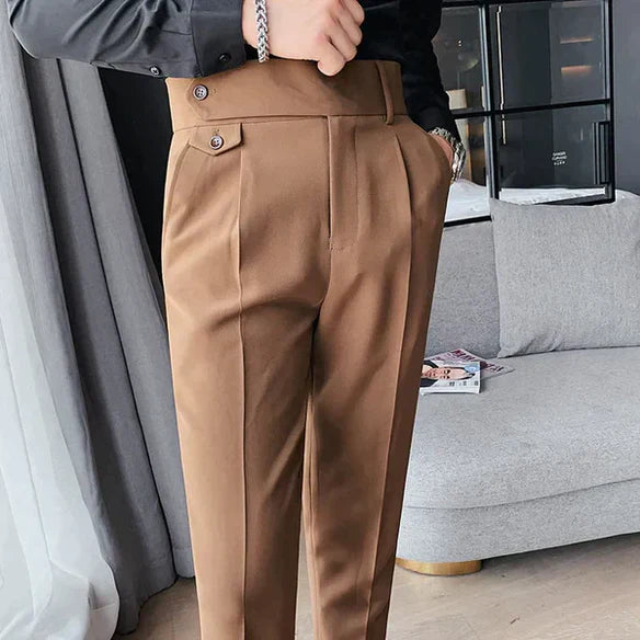 BROWN HIGH-WAIST ITALIAN GURKHA PANT