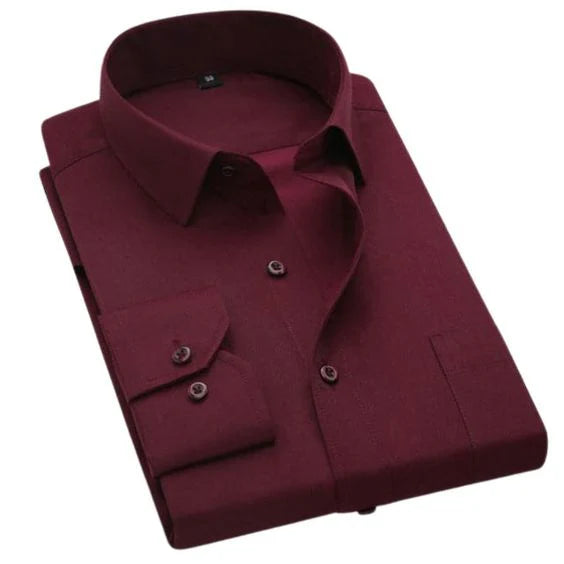 PREMIUM MAROON COTTON FORMAL SHIRT