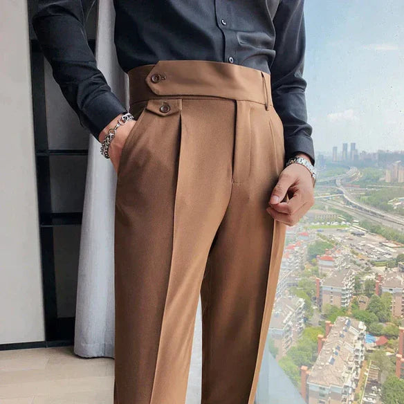 BROWN HIGH-WAIST ITALIAN GURKHA PANT