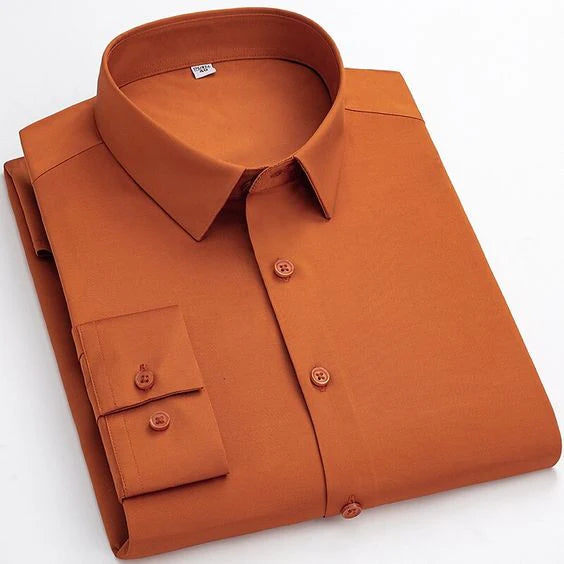 PREMIUM ORANGE COTTON FORMAL SHIRT