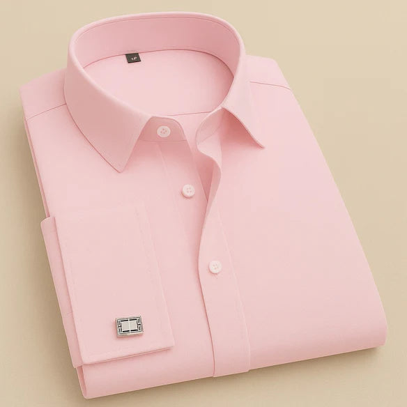 PREMIUM PINK COTTON FORMAL SHIRT WITH FRENCH CUFFS