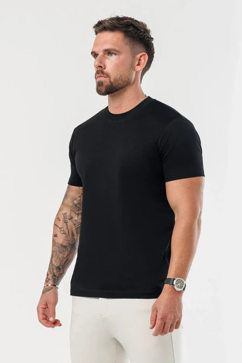 ESSENTIAL BLACK PREMIUM COTTON T-SHIRT