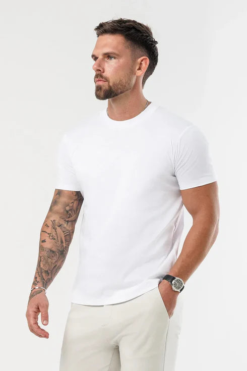 ESSENTIAL WHITE PREMIUM COTTON T-SHIRT